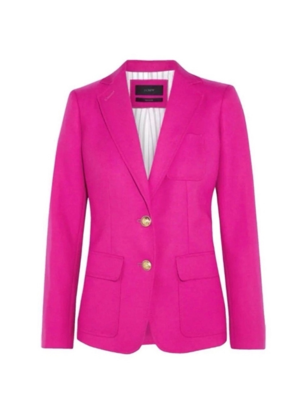 J Crew Hot Pink Rhodes Wool Blazer Size 4